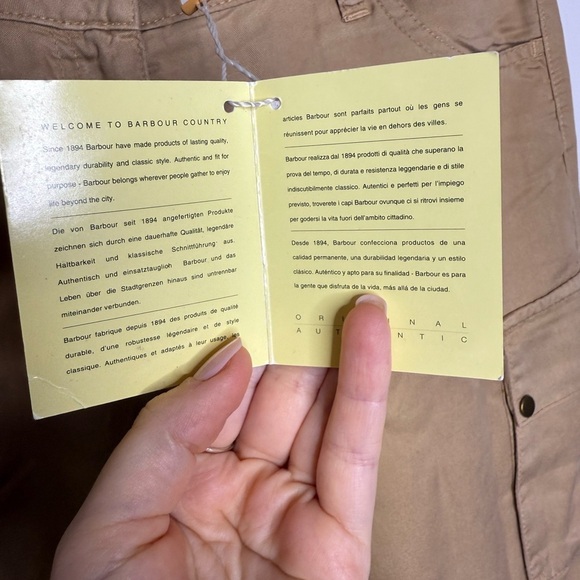 Barbour Commando Trouser in Dark Stone khaki lightweight pants - US size 6 - Picture 5 of 12